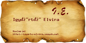 Igyártó Elvira névjegykártya